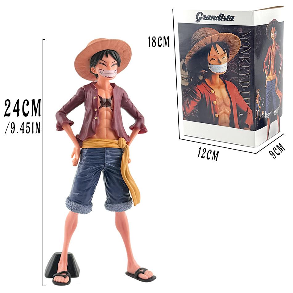 One Piece Anime Figure Confident Smiley Luffy Three Form Face Changing Doll Action Figurine Model Toys Kits Desktop Decoration Kid Friendly 2