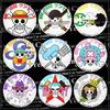 Badge Anime Pin Backpack Charm Portable Mirror Fridge Magnet Jolly Roger Luffy Zoro Nami Sanji Chopper Robin Franky