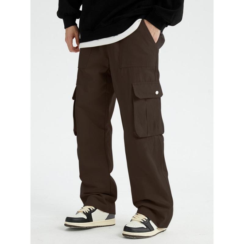 Casual overalls spring and autumn new retro loose wide-leg straight trousers