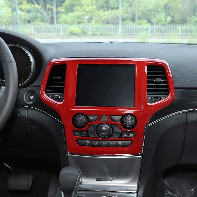 Klistermärken för mittkonsolens navigationsskydd för bilinteriör för Jeep Grand Cherokee 2019-2020 ABS Interiörtillbehör