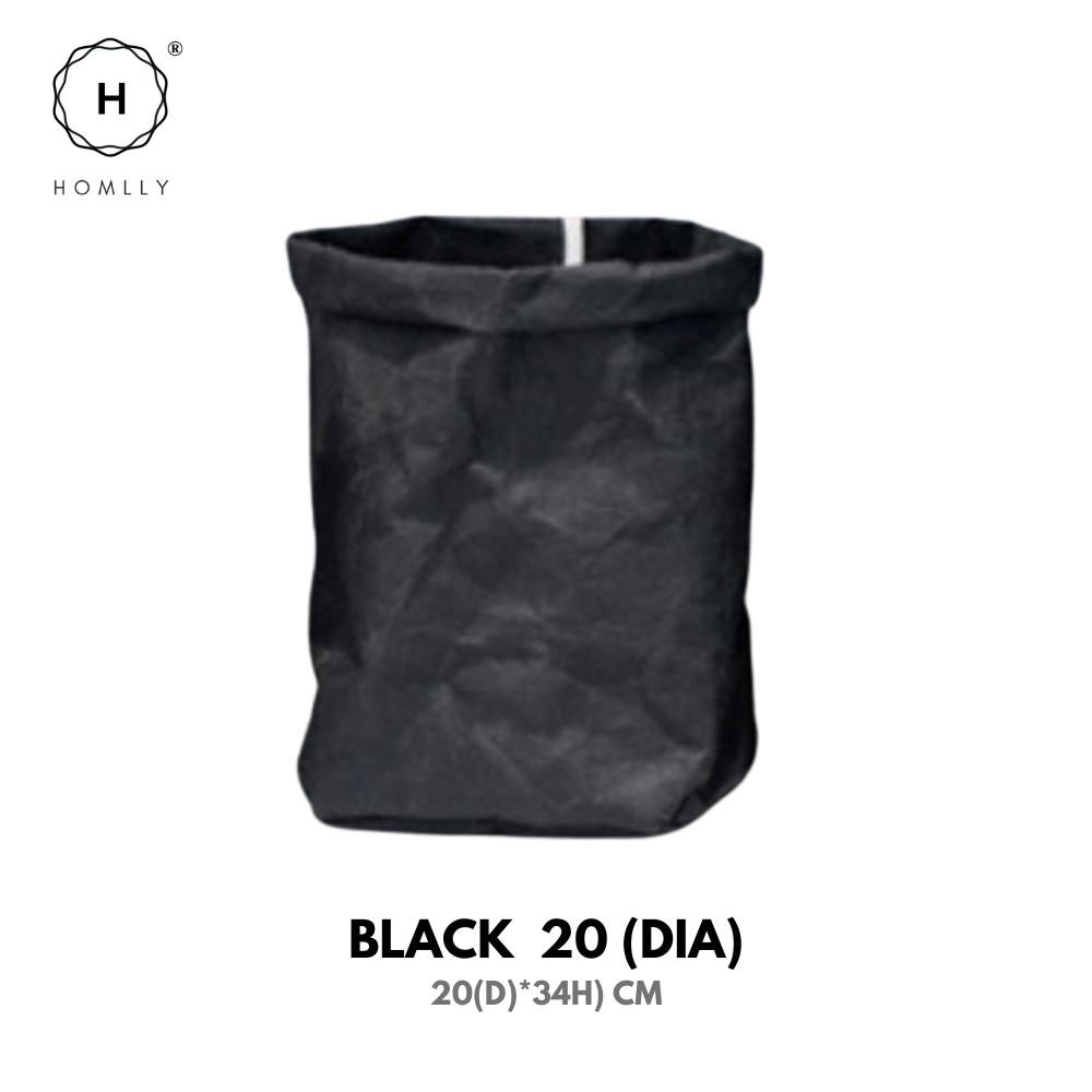 Homlly Sunii Multi Purpose Washable Reusable Kraft Paper Bag for Storage Basket, Flowerpot, Organizer