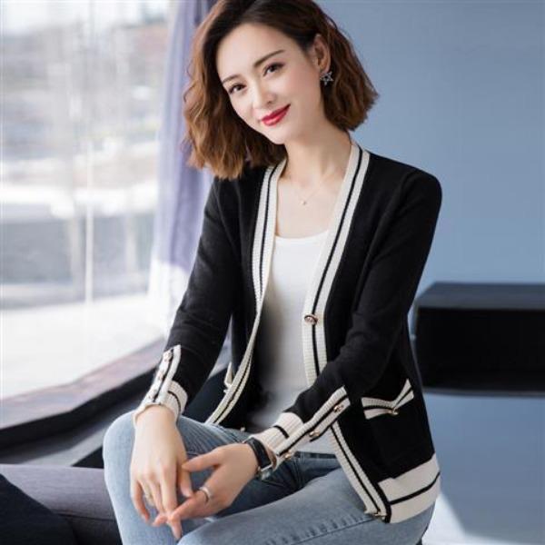 

Полосатые вязаные кардиганы, женские осенне-зимние свободные кардиганы на пуговицах, свитера, женские корейские трикотажные изделия с длинными рукавами 3XL