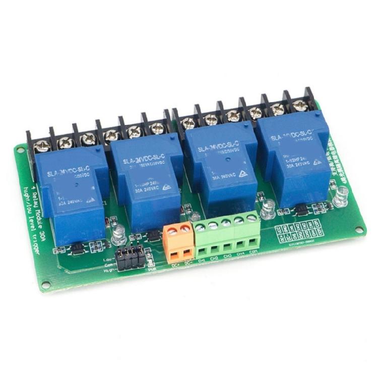 5V/12V/24V 4-Kanal Relaismodul mit Optokoppler-Isolation für SPS-Automatisierungsgeräte-Steuerung Industrielle Steuerung