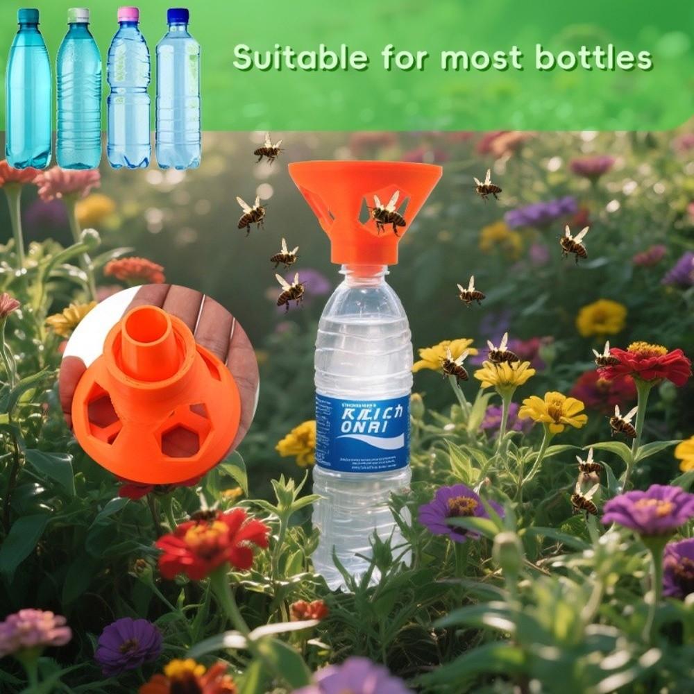 2pcs Garden Supplies Plastic Bee Catcher Multi Holes Reusable Fruit Fly Trap Spiral Interface Pest Control Tool Patio