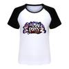 5633 Children Girls Lily Lovebraids Raglan Sleeves Cute Round Neck T-Shirt