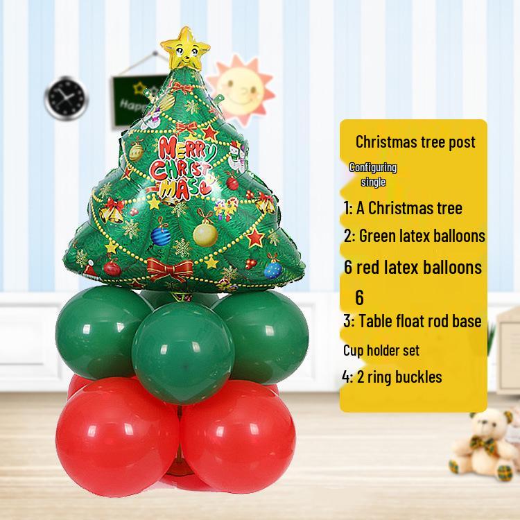 Christmas Decor Set: Snowman, Santa, Snowflake & Tree Balloons