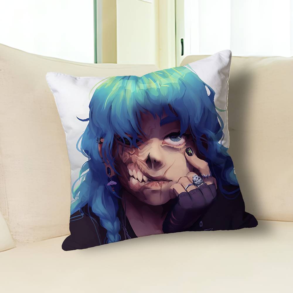 S-Sally Game F-Face Pillow Cases for Bedroom Living Room Sofa Home Decor Polyester Cushion Cover with Zipper
