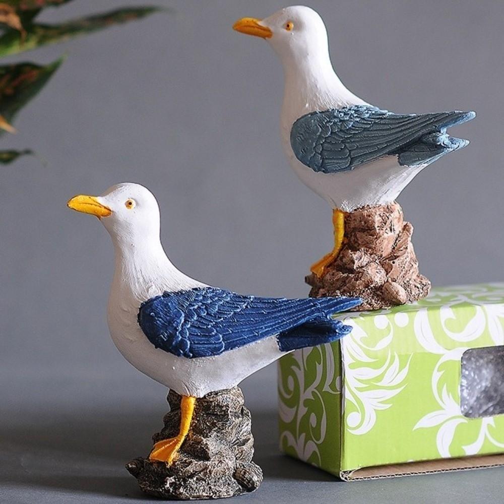 Mediterranean Style Seabird Ornament Handmade Seagull Model Ornament  Home Decor