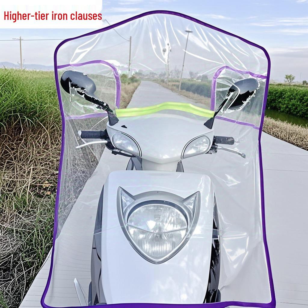 Universal Transparent HD Windproof Rainproof Cover for Electric Vehicles - Widened & Lengthened