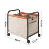 Toy Storage Basket with Four-wheels Sundries Storage Box Bedside Rack Large Capacity Trolley for Bedroom University Dormitory