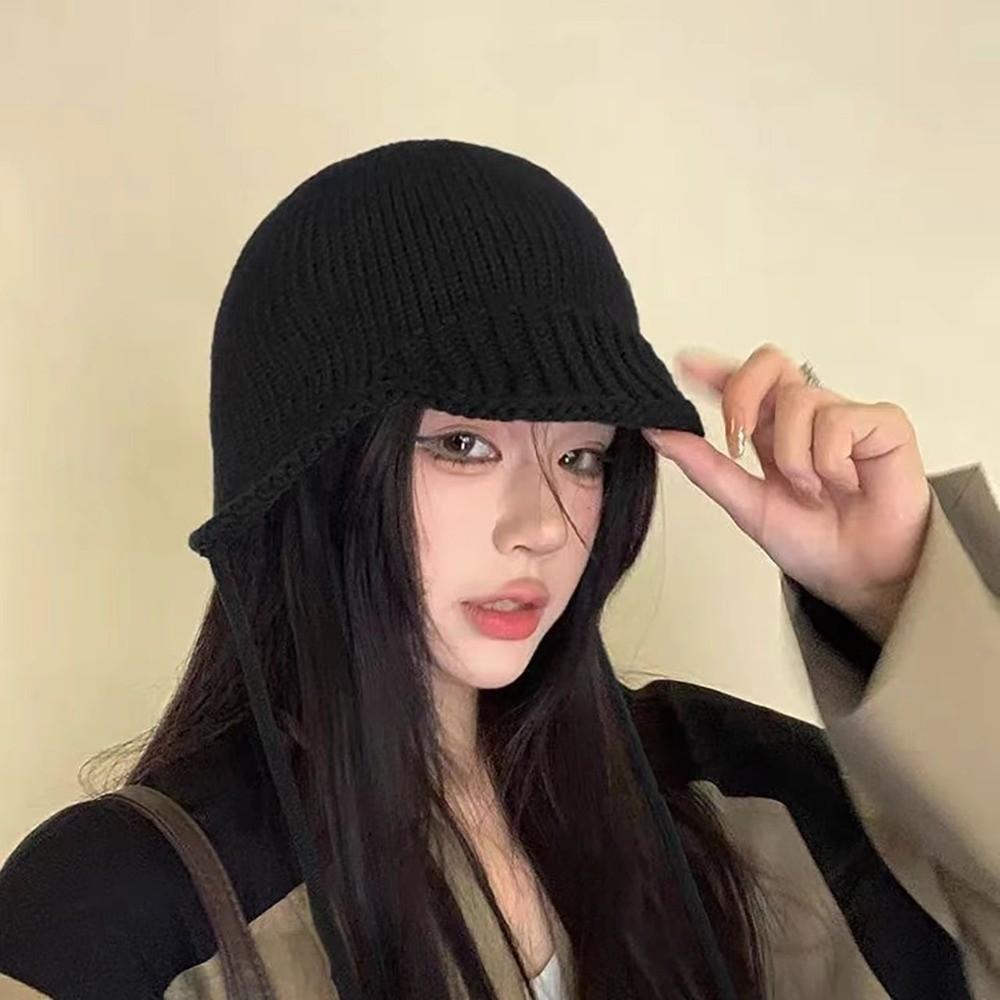 Windproof Beanie Cap Warm Earmuffs Cap New Knitted Cap  Women