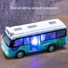 Children's Double-Decker Bus Toy: Convertible Police/Sightseeing Model with Openable Doors, Sound, Light & Inertial Motion