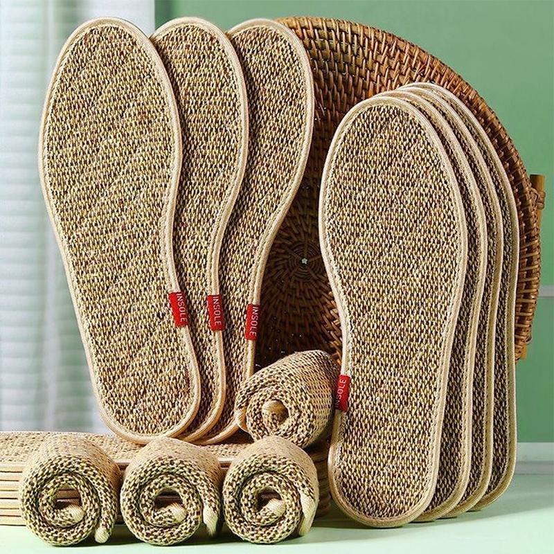 Mugwort Cotton And Linen Anti-odor Insoles Soft Soles Strong Sweat Absorption Breathability And Deodorization
