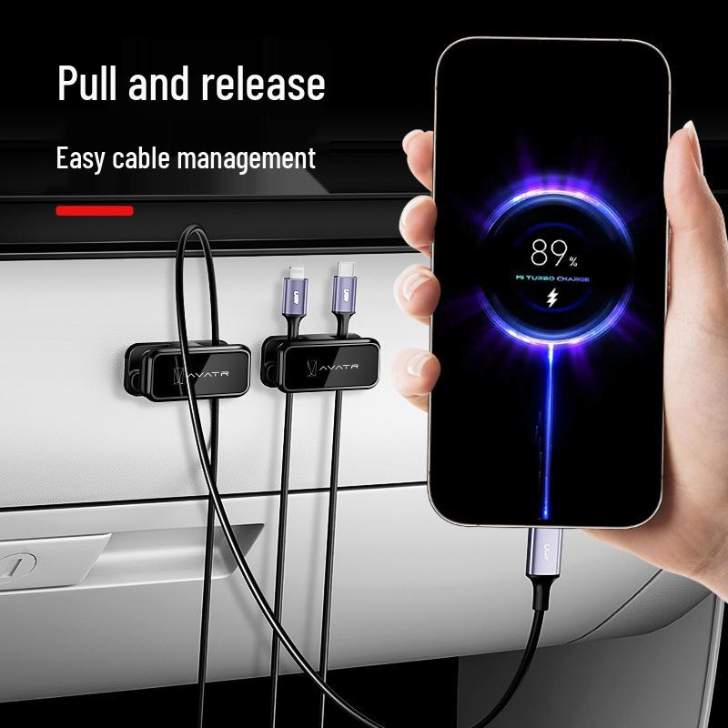 Avatr 11/07/06 Car Hook: Co-pilot Data Cable Holder - Stylish Adhesive for Men and Women