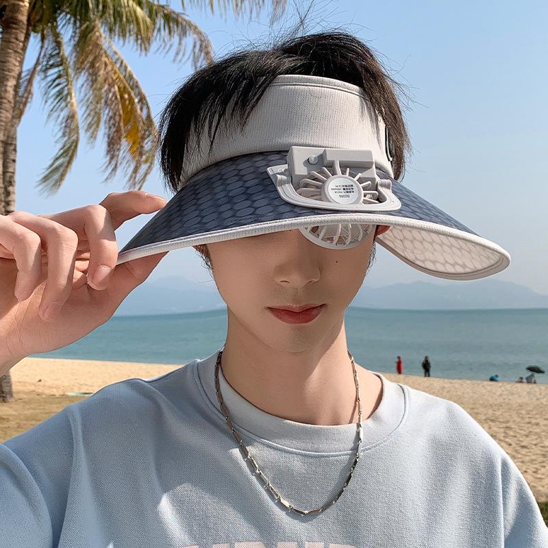 Summer Outdoor Sun Hat for Women with Large Brim with Fan Rechargeable Empty Top Hat Versatile Sun Hat Sun Hat