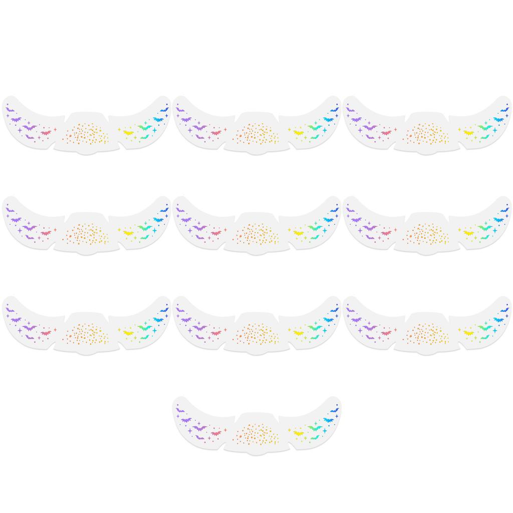 New 10PCS Halloween Face Tattoo Sticker Hot Stamping Freckles Makeup Radiation Fake Freckles Christmas Temporary Tattoo Stickers