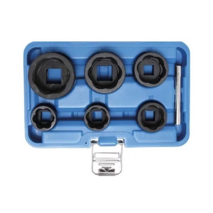 Jeu de douilles spiralées/extracteur de vis - bgs technic - 6 pièces - carré 12,5 mm (1/2") + 20 mm (3/4")