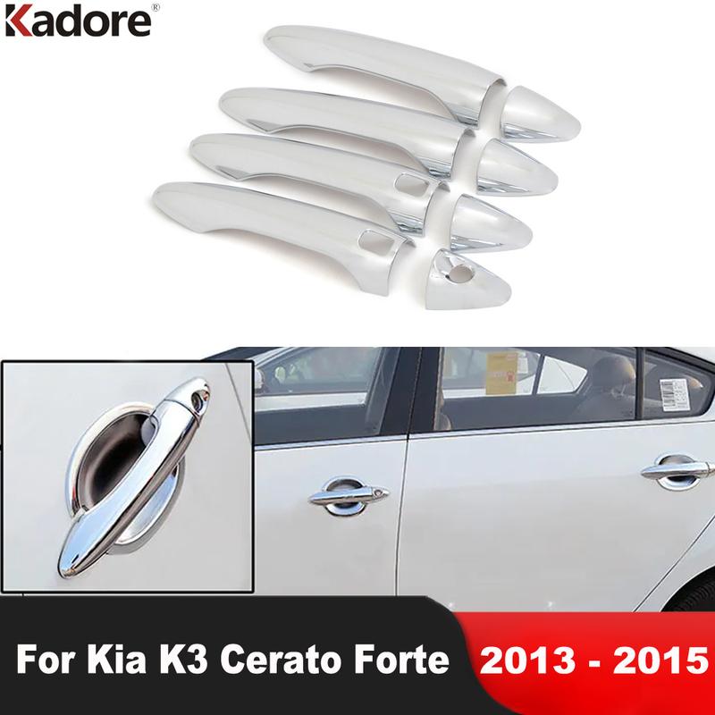 Door Handle Cover Trim For Kia Cerato K3 Forte 2013 2014 2015 Chrome Car Side Door Handles Scatch Cap Frame Overlay Accessories