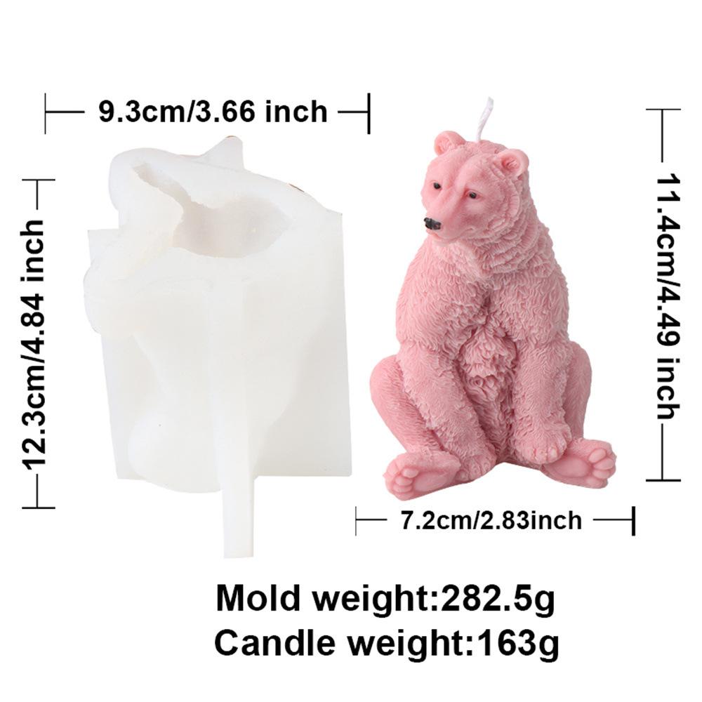 3D Panda Frog Candle Mold Handmade Cute Animal Soap Aromatherapy Mold Lively Squirrel Gypsum Resin Pendant Desktop Decoration