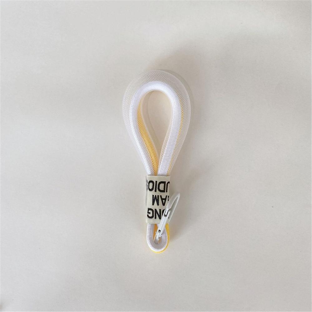 Mesh Fluorescent Keychains Mobile Phone Strap Bag Pendant Double Color Braided Rope Car Key Holder Accessories Gift