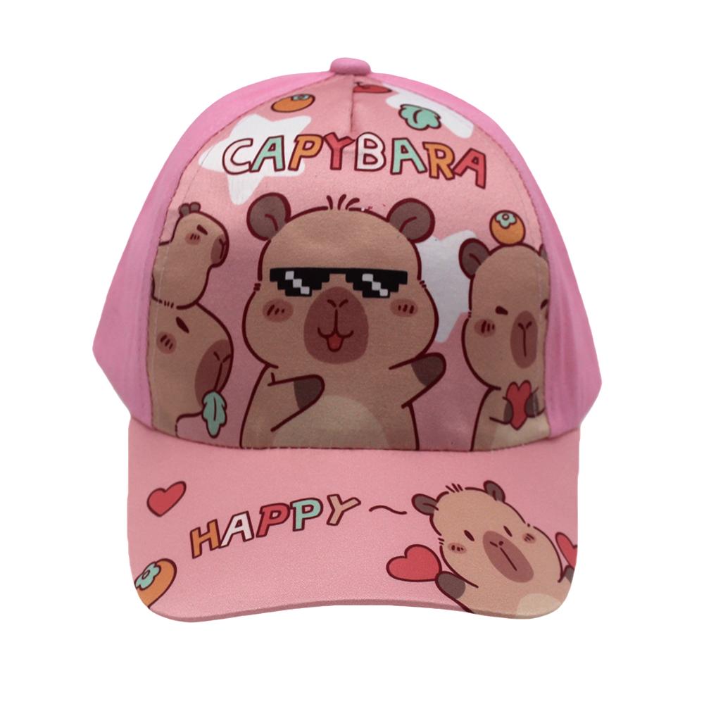 Capibara Themed Baseball Cap for Children - Cute Cartoon Capibara Baseball Cap with Sun Protection
