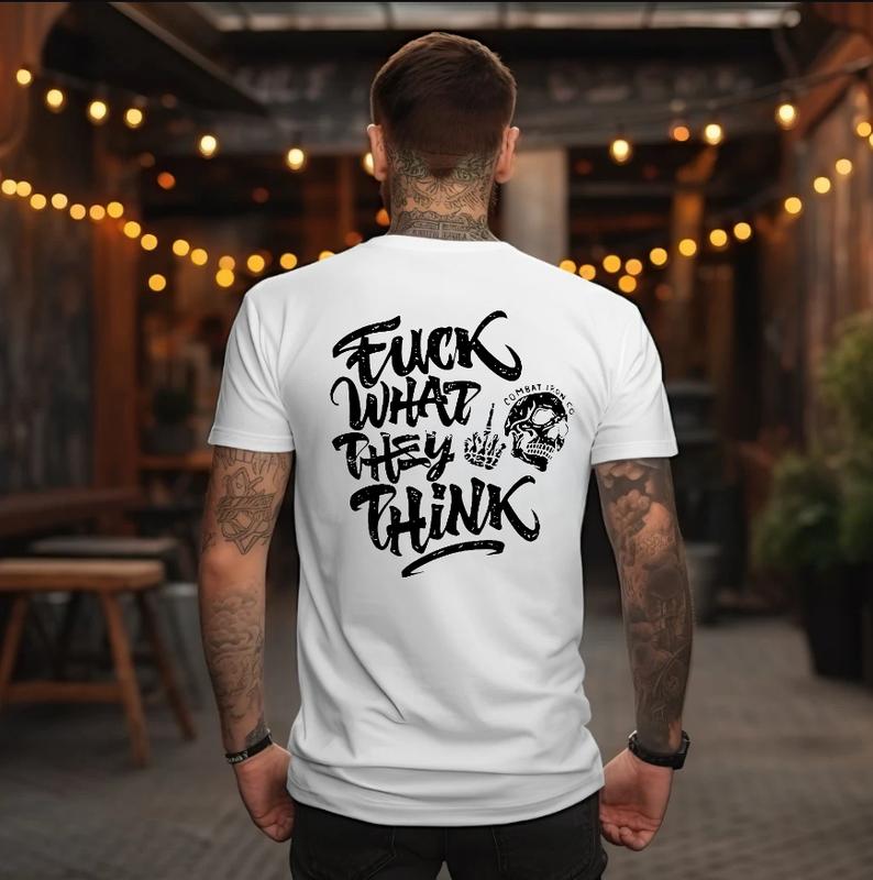 Fuck What They Think Skull Unisex T-Shirt L