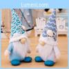 Cute Summer Gnome Faceless Plush Doll With Stylish Knitted Ocean Hat And Fun Colors