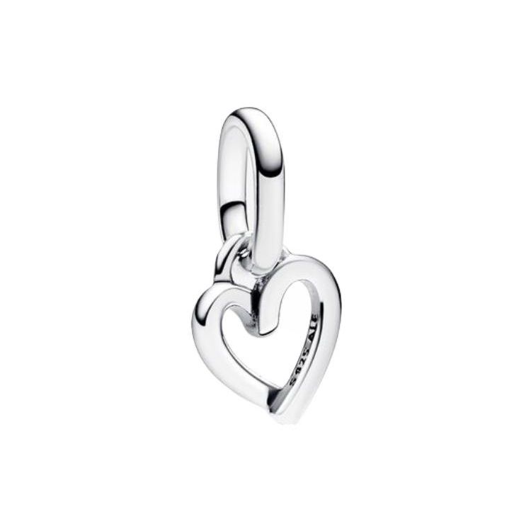 Pandora Hand-Painted Heart-Shaped Mini Jewelry Accessory Women Accessories Silver 793048C00 F,Silver
