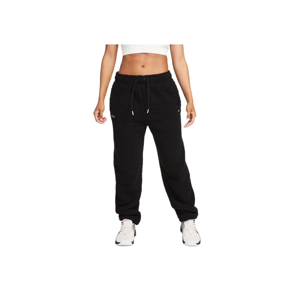Nike Therma-Fit Logo Embroidered Warm Long Pants Women Bottoms Black DQ6262-010