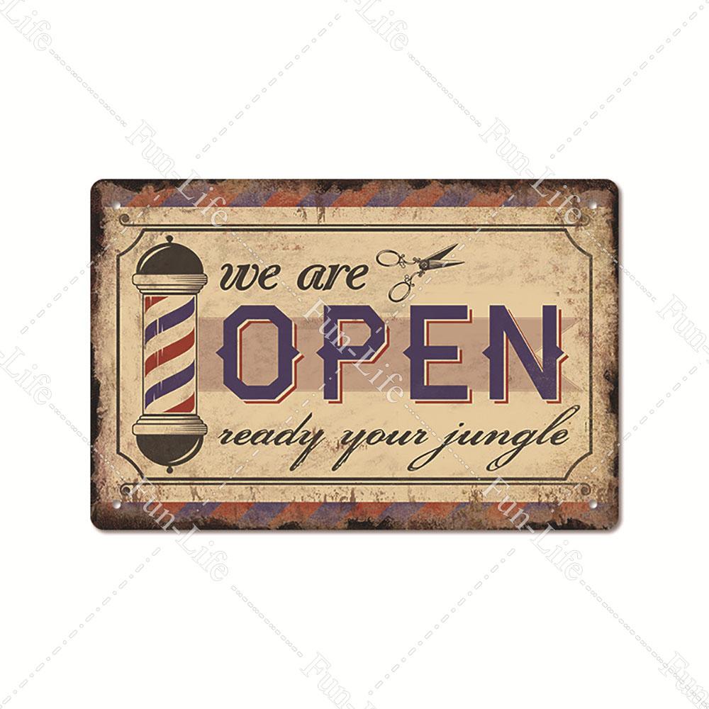 2024 New Barbershop Retro Plate Poster Vintage Home Decor Retro Metal Tin Signs Pub Car Garage Wall Art Home Decor 20x30cm