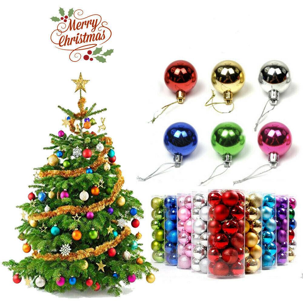 24pcs 3cm Christmas Balls Christmas Tree Ornaments Ball Xmas Hanging Tree Pendants Home Party Christmas Tree Decor New Year Gift