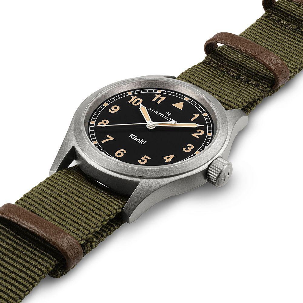 Hamilton Khaki Field Quartz 38mm Black Dial H69401930