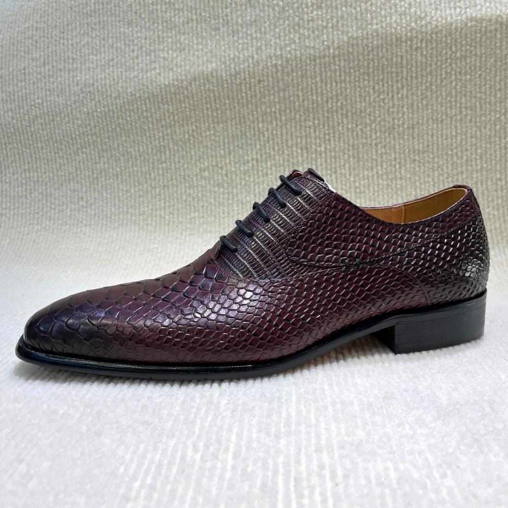 Fashion Handmade Red Genuine Leather Men's Office Business Shoes with Monk Shoelace Buckle for Wedding Suit Casual Formal Wear