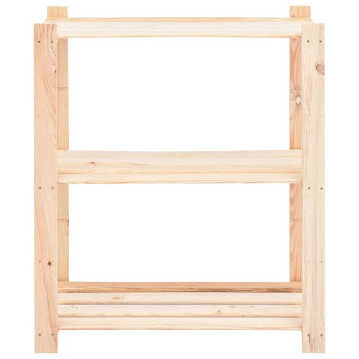 VidaXL 3-Tier Storage Shelves 3 Pcs 80x38x90 Cm Pine 150 Kg