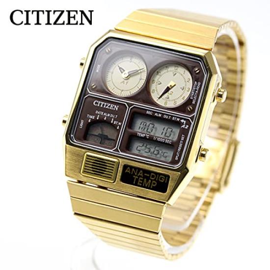 CITIZEN TEMP Reissue Model ANA-DIGI Watch, Gold, JG2103-72X