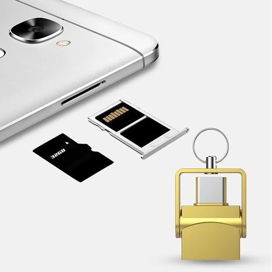 Phone Attachable Card Reader Buy Stable Transmission Portable High-quality Plug Play Phone Type-C TF ...