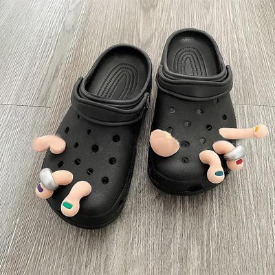3D přívěsky na boty Vtipný prst na noze Pro DIY Párovací doplňky na boty Ruční zdobení bot Pro děti Kluci Dívky Muži Ženy Párty Bir