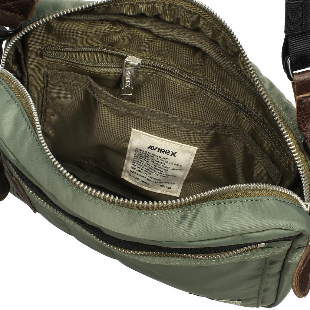 Avirex Neue Flight Nylon Box Schulter F Tasche, Herren, 401, Salbei, 783-4976009