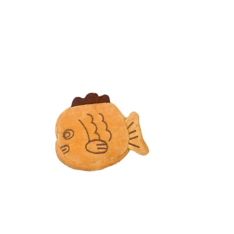 Cartoon Taiyaki Plush Coin Purse & Data Cable Bag
