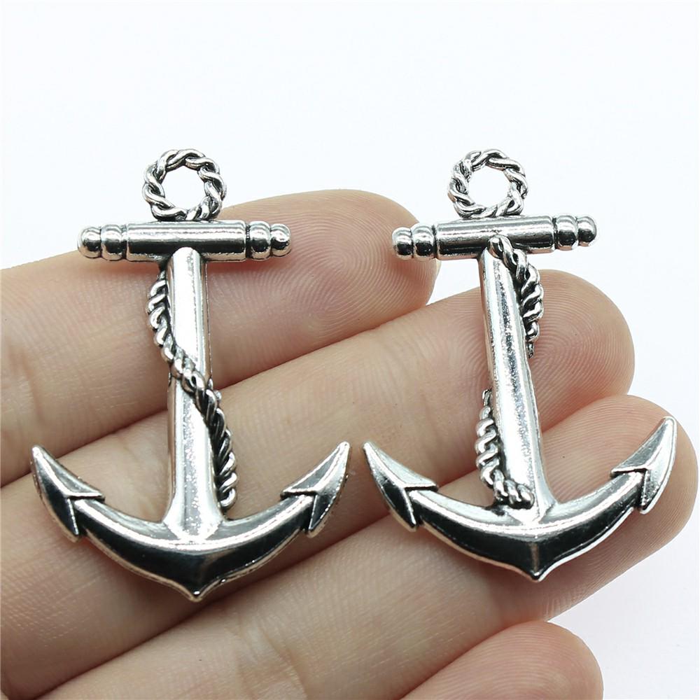 4 Pieces Mix Ship Anchor  Decor Charms For Jewelry Making Boat Anchor Diy Craft Supplies Men Jewelry Decorative Jewelry Gift