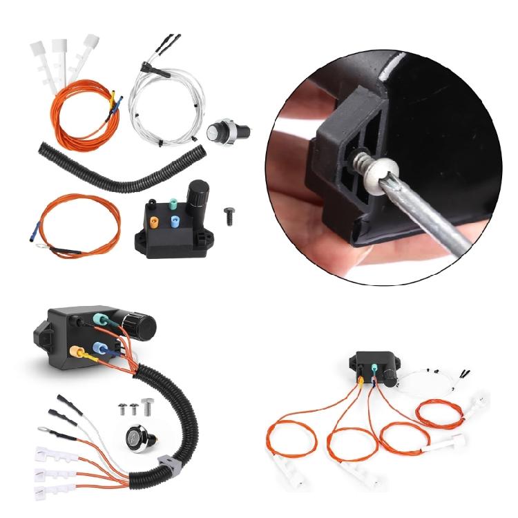 Igniter Replacement Set Ignition Set Igniter Set Grill Lighter Ignition Set Metal Texture Suitable for Outdoor Cooking