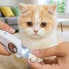 2-in-1 Cat Nail Grinder Quiet Operation LED Dog Nail Trimmer Splash Guard USB Rechargeable Nail Grooming Tool Veterinary Use