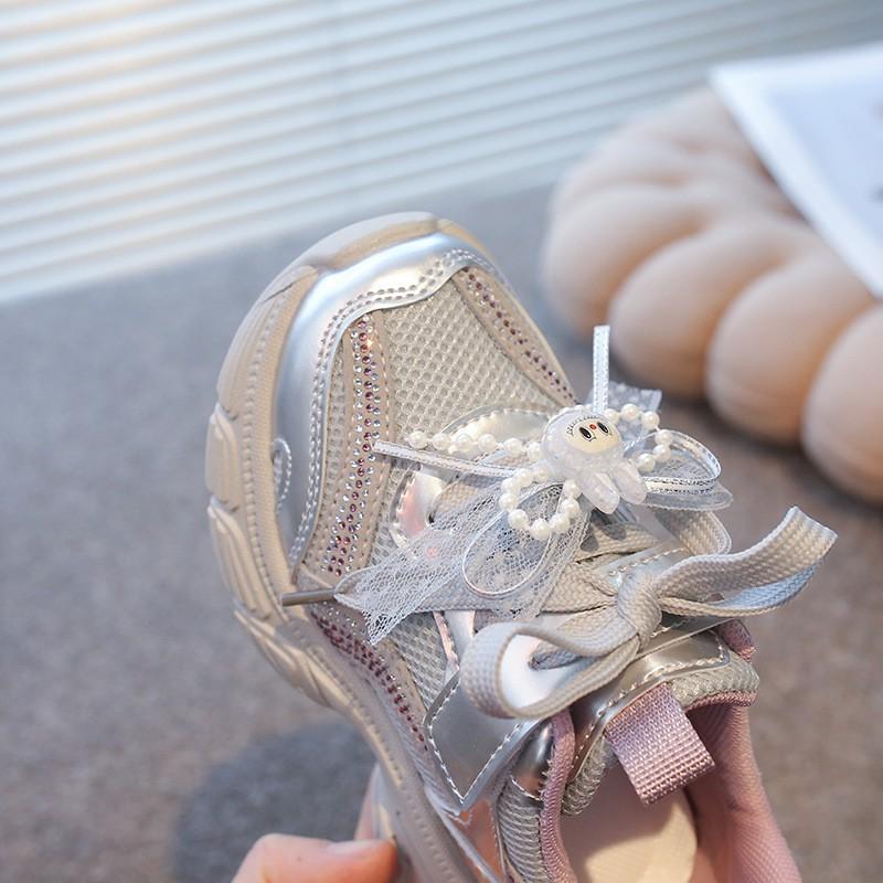 Kids Chunky Sneakers Girls Boys Breathable Mesh Upper Lightweight Casual Shoes Fall Outdoor Walking