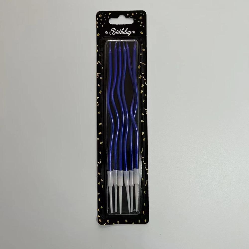 6/pcs10/20setBirthday Candles Spiral Cake Candles Long Thin Cake Candles For Wedding Party And Cake Decoration
