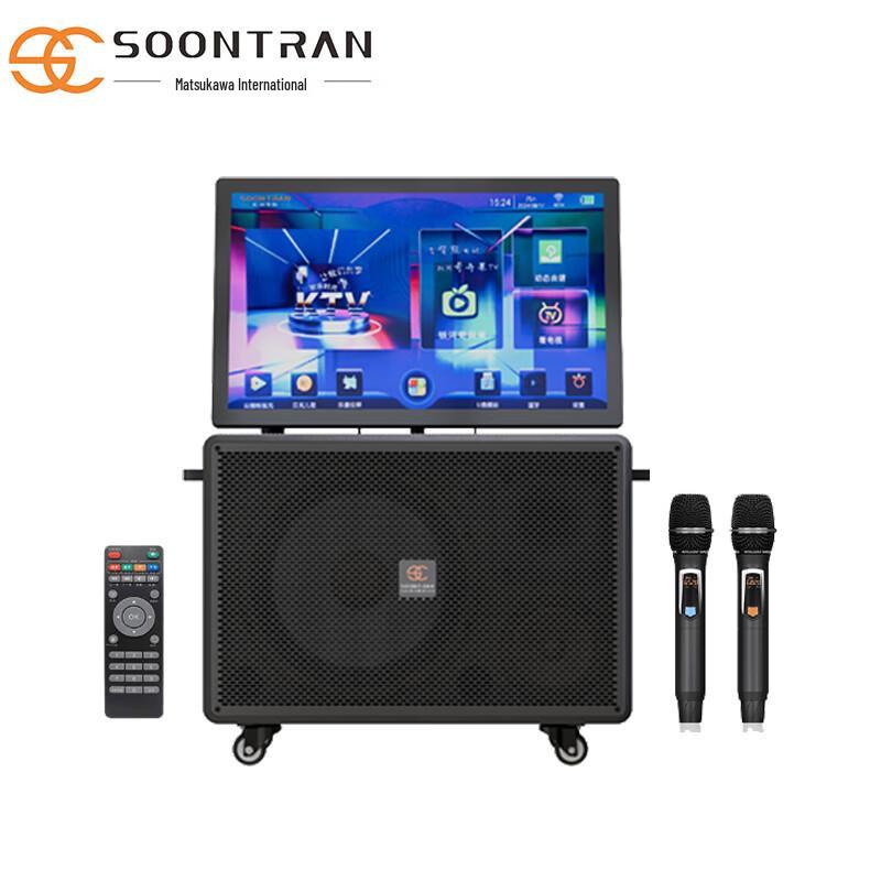 Songchuan Portable KTV Trolley Speaker with Display & Dual Mics