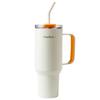 Blackube Large Capacity Vacuum Keeps Drinks Hot or Cold for 24 Tumbler with Handle and Wide Easy to Perfect for Outdoors or Orange Tumbler, 1200ml,