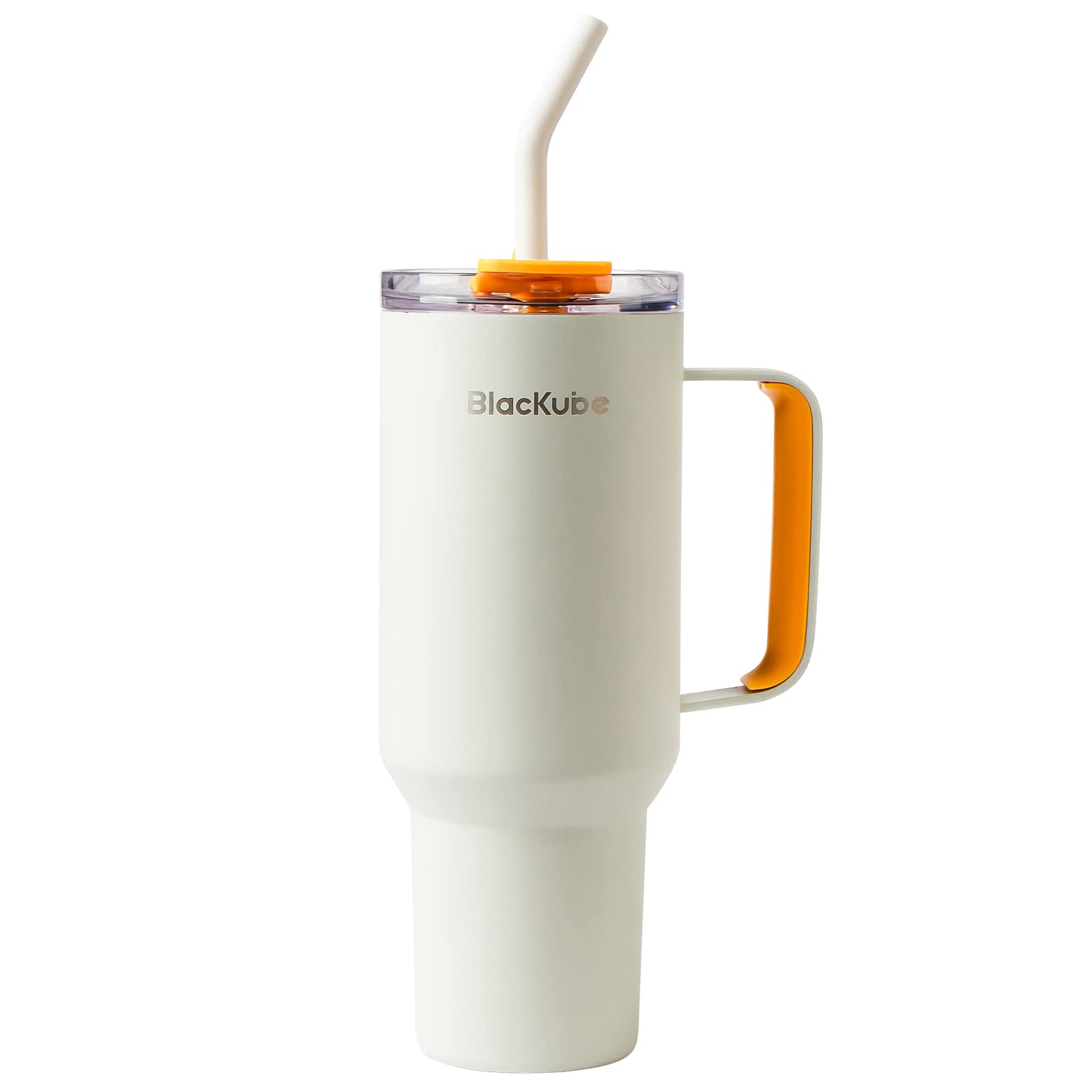 

Blackube Tumbler, Large Capacity 1200ml, Vacuum Insulated, Keeps Drinks Hot or Cold for 24 Hours, Spill-Resistant, Straw-Equipped Tumbler with Handle