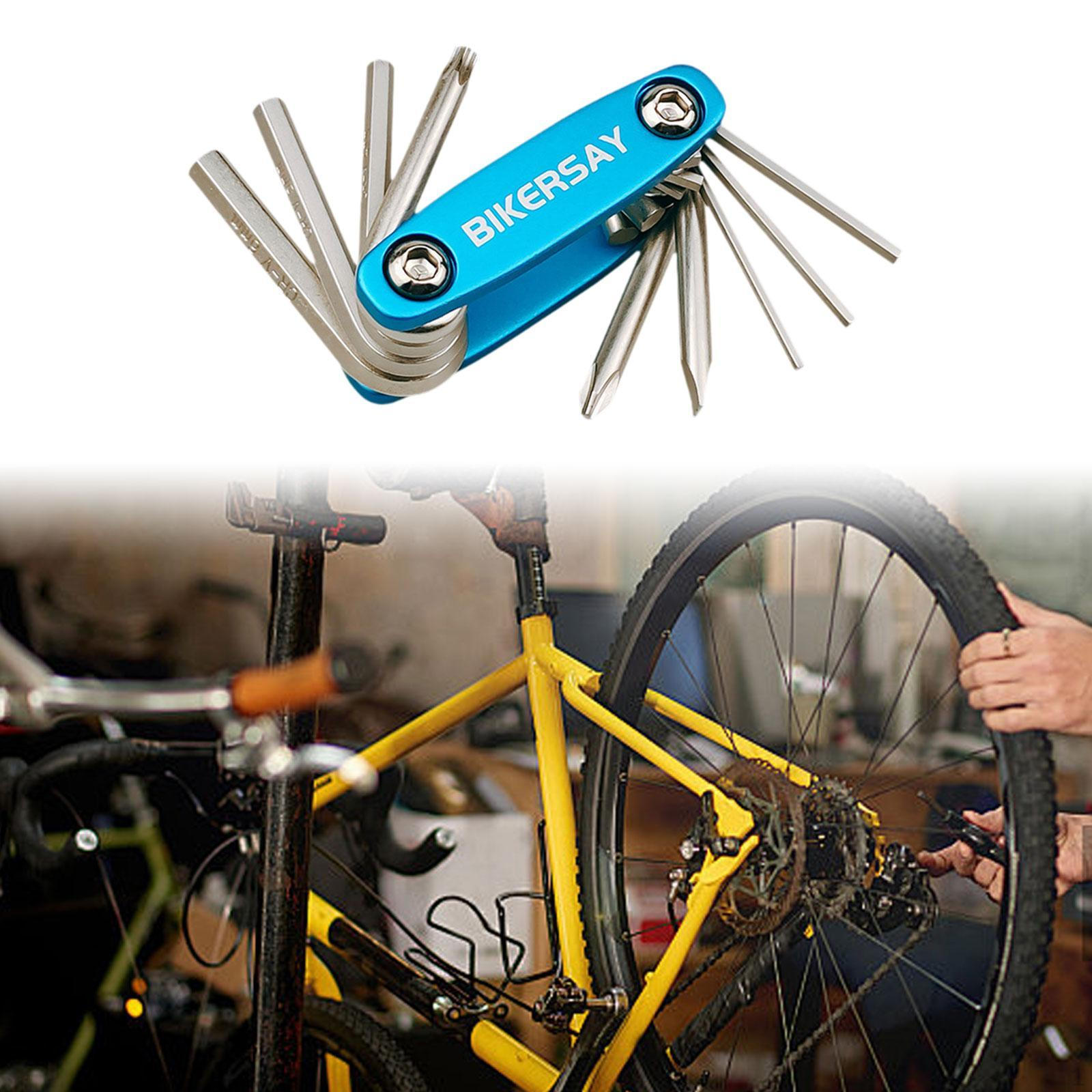 

Набор инструментов для ремонта велосипеда, 9 в 1 многофункциональный гаджет для велосипедистов синий