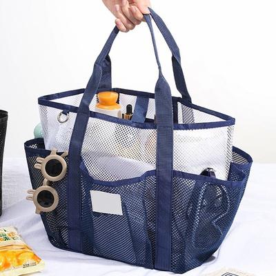 Mesh Portable Beach Bag Large Capacity Travel Swimsuit Storage Bag Portable Swimming Vacation Storage Bag