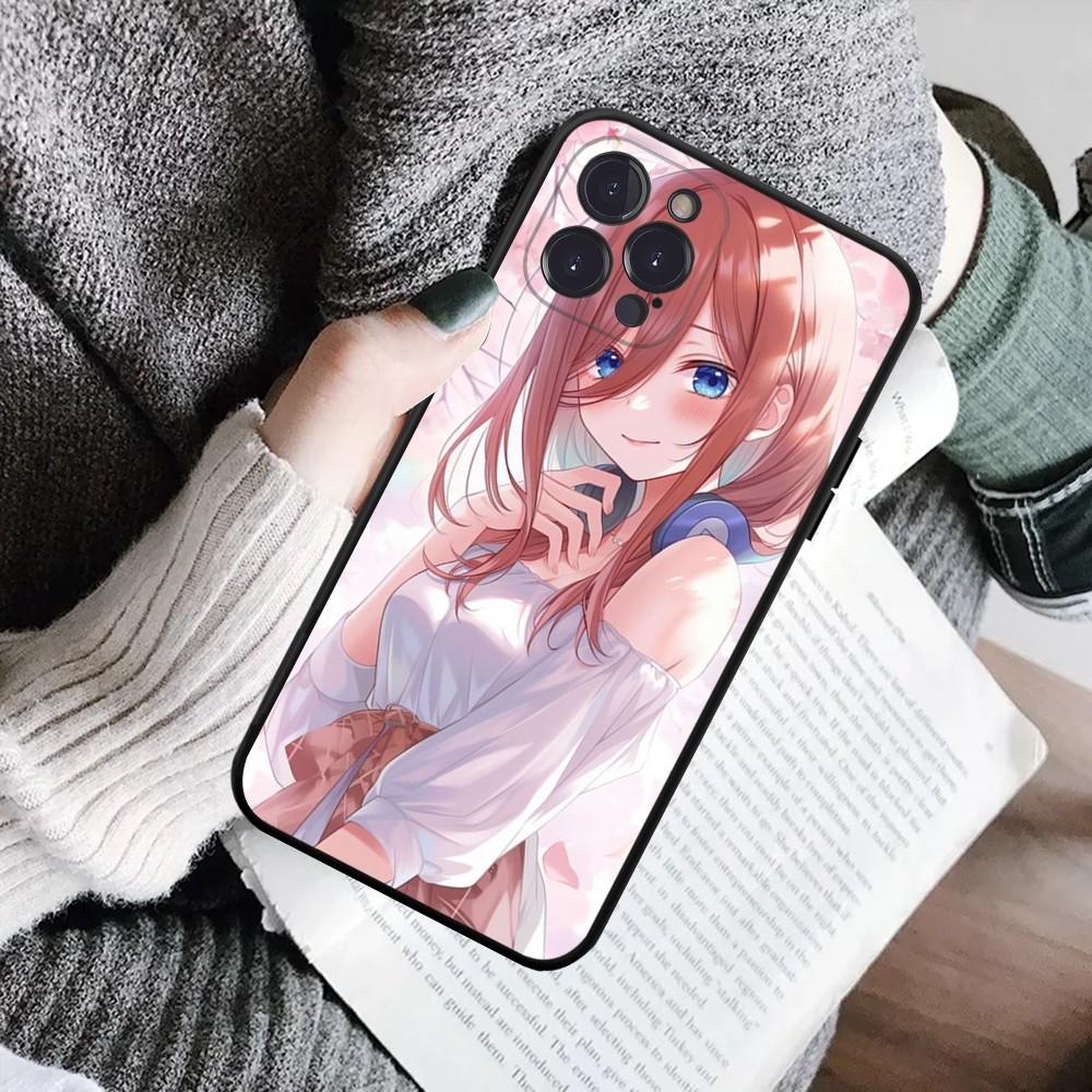 Cartoon Characters Nakano Miku Phone Case For IPhone 16 15 8 7 6 6S Plus X SE XR XS 14 11 12 13 Mini Pro Max Mobile Case
